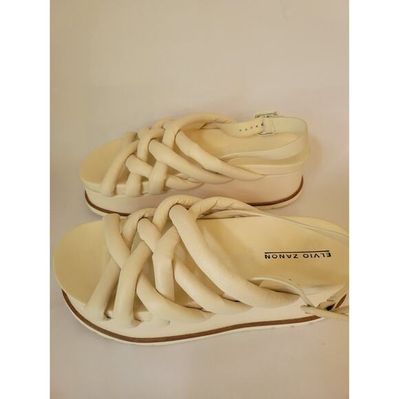Elvio Zanon Anthropologie Leather Platform Sandals 39 or 8.5 - Picture 5 of 7